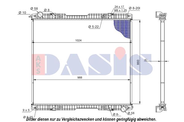 AKS DASIS Radiators, Motora dzesēšanas sistēma 270007S